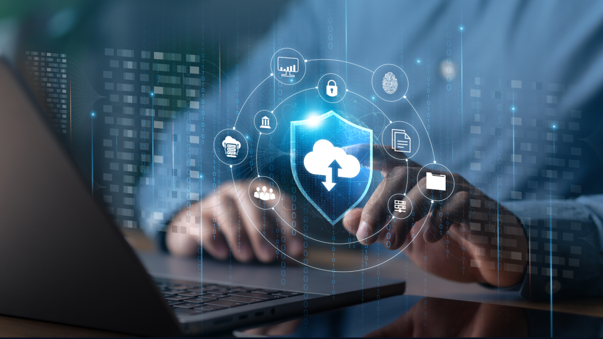 Security and Cloud infrastructure illustration